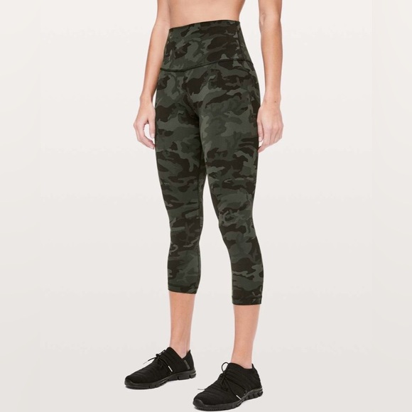 lululemon athletica Pants - Lululemon Vuori Alo Yoga Women’s Align Crop 21” Camo Green 6